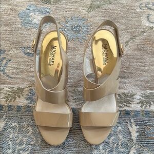 Michael Kors Tan Stiletto Heels with Straps